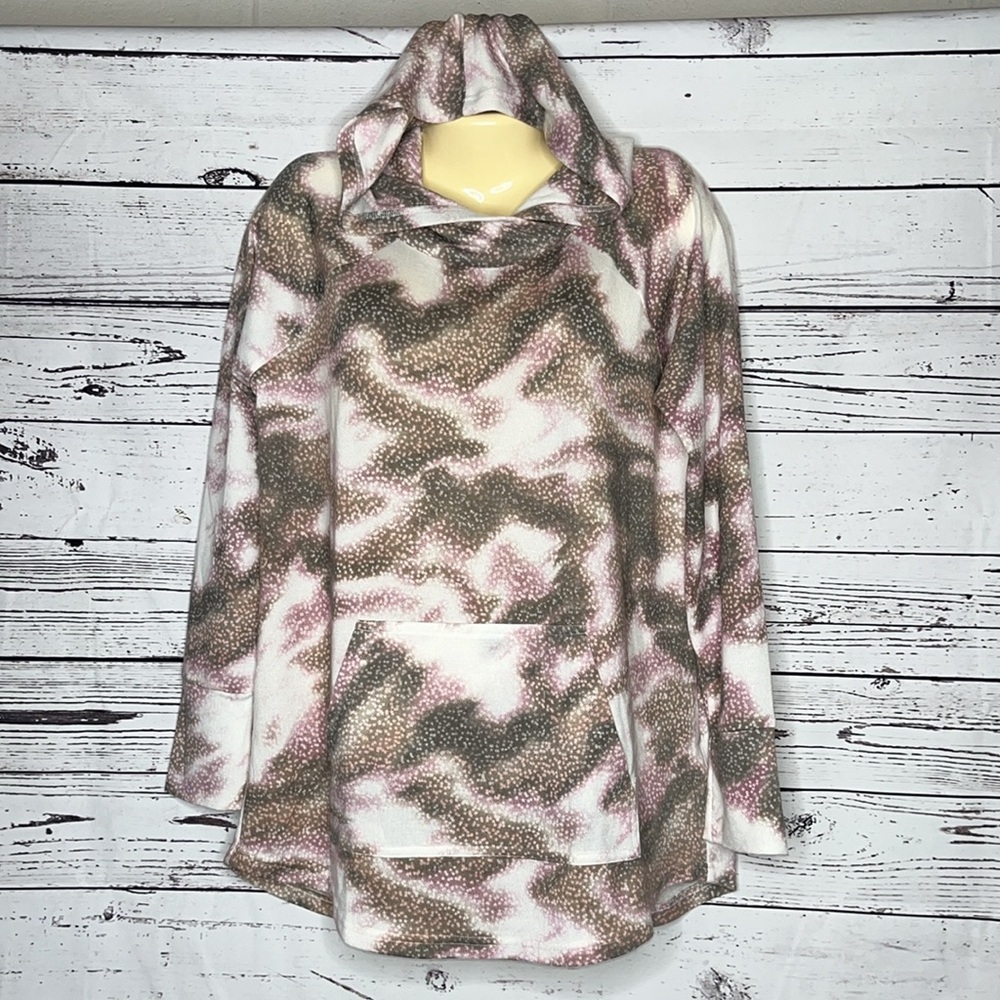 LuLaRoe Size L Star Constellation Galaxy Long Sleeve Amber Hoodie Sweatshirt